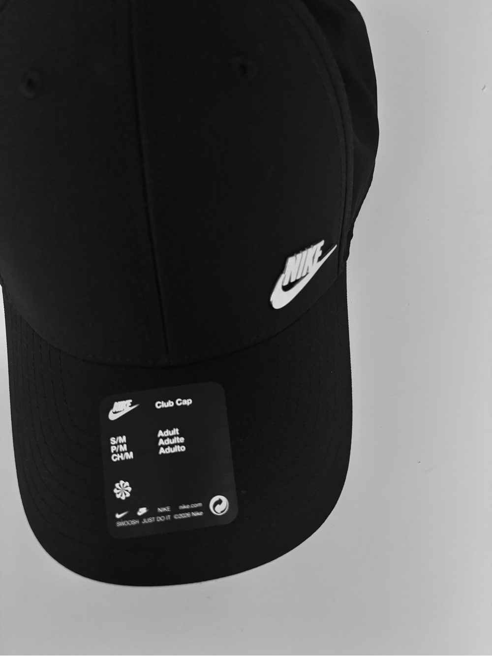Nike Black Cap with White Swoosh